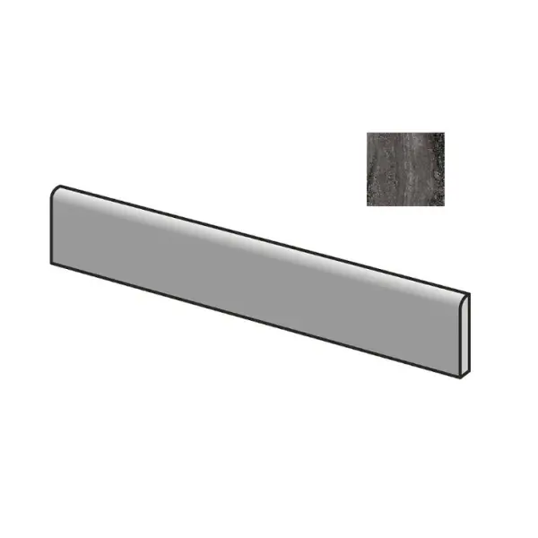 Sant Agostino Via Appia CSABAVDK60 Battiscopa Appia Vein Cut Dark Kry 7,3x60