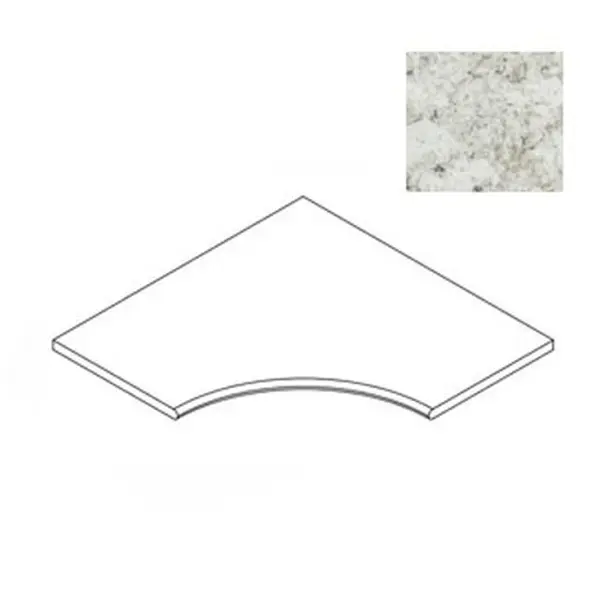 Atlas Concorde Russia Forte Dei Marmi Quark 620090001129 Brazilian White Bordo Angolare Round 30 60x60
