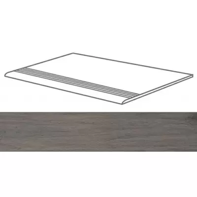 Casalgrande Padana Tavolato Gradino Antracite 120x30