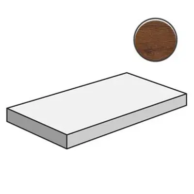 Sant Agostino S Wood CSAGADBW33 Gradone Angolare 120 Dx Brown 33x120