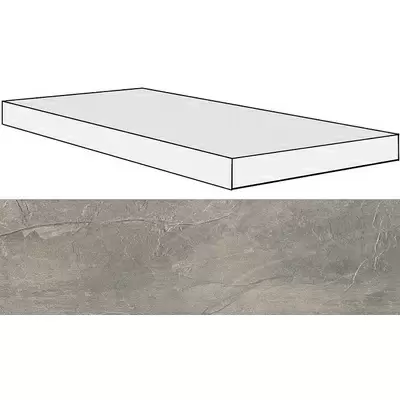 Rex Ceramiche Ardoise 739340 Plombe Ang.Gradino DX/SX 33x120