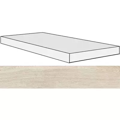 Rex Ceramiche Selection Oak 738139 White Oak Angolo Gradino DX/SX Ret 40x120