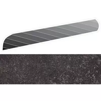 Rex Ceramiche Pietra Del Nord 736299 Nero Angolo QR 21x1.2