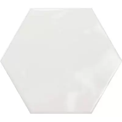 Ribesalbes Geometry Hex White Glossy 15x17.3