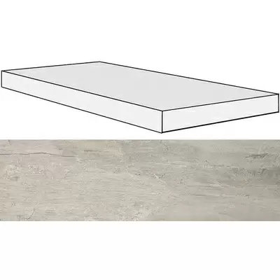 Rex Ceramiche Ardoise 739329 Gris Ang Gradino DX 33x120