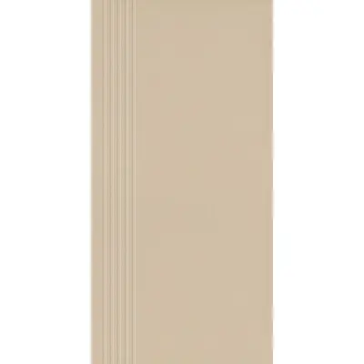 Grupa Paradyz Bazo Beige Stopnica Prosta Nacinana Monokolor Mat 29,8x59,8