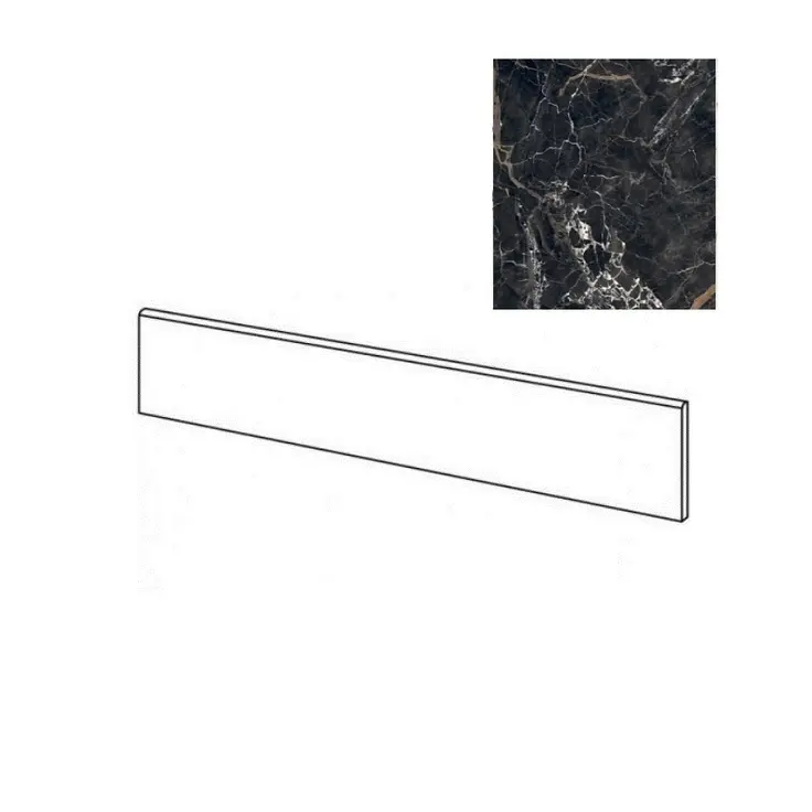 Rex Ceramiche Les Bijoux de Rex 767586 Ombre de Caravage Matt 9mm Battiscopa 4,6x60