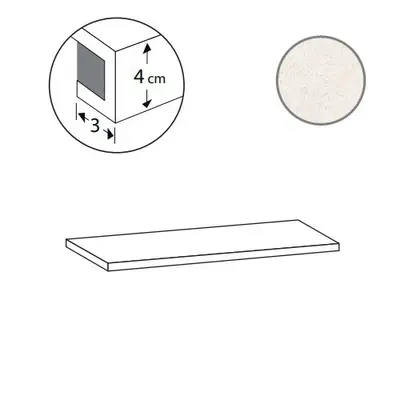 Sant Agostino Silkystone CSAGASLS12 Ang Gradone Sx Light 33x120