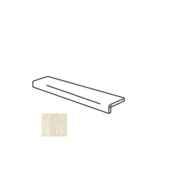Impronta italgraniti I Travertini TR0295I Elemento L Incollato Bianco Cross Cut 16,5x60