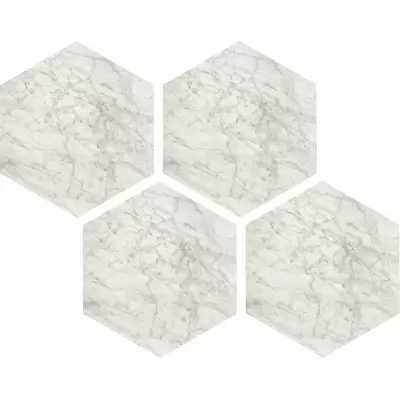 Casalgrande Padana Marmoker 2236123 Esagoni Bardiglio Bianco Lucido 21,5x25