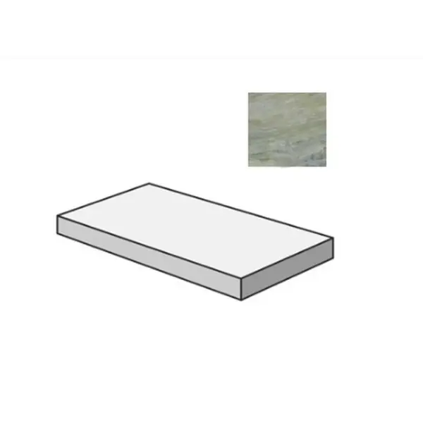 Sant Agostino Paradiso CSAGSPGR12 Gradone Angolare Sx Green 33x120