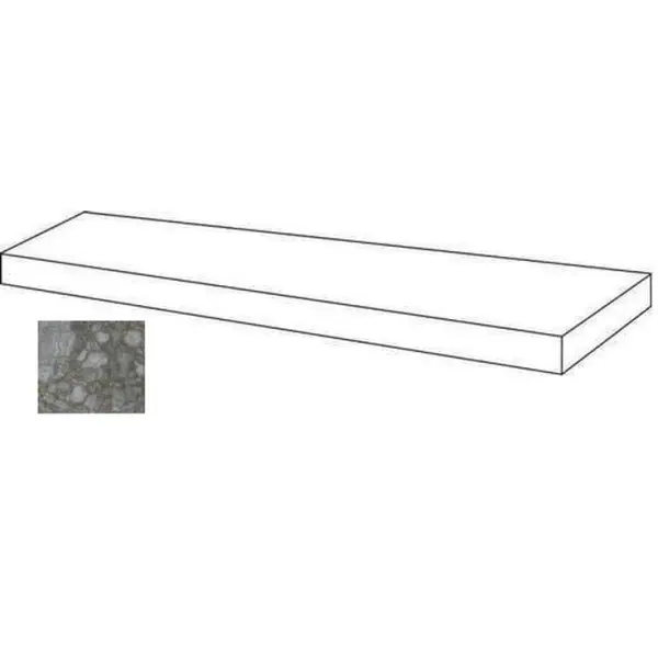 Atlas Concorde Russia Forte Dei Marmi Quark 620070002654 Ceppo Apuano Quartz Scalino Angolare Dx Matt 33x160