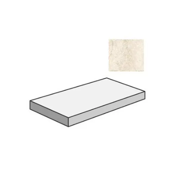 Sant Agostino Via Appia CSAGDVCI12 Gradone Angolare Dx Vein Cut Ivory 33x120