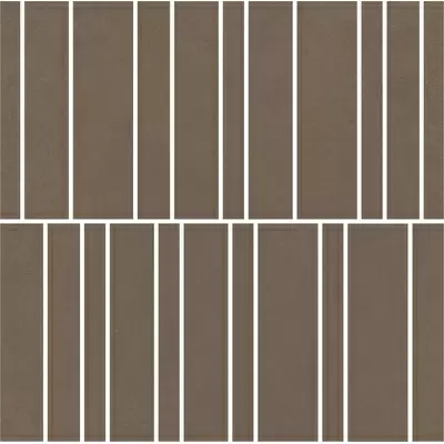 Impronta italgraniti Nuances NU08ML Marrone Mosaico Listelli Strideup 30x30