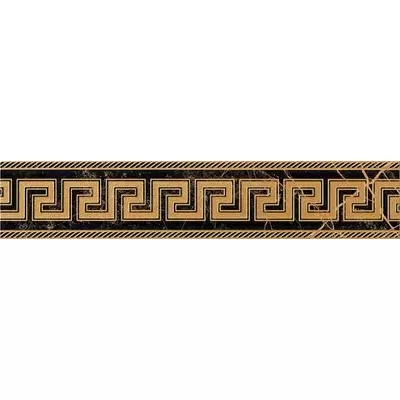 Versace Marble Fascia Greca Nero Sab 240203 11.5x58.5