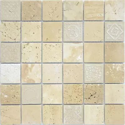 Leedo Art Stone Travertino beige 48x48x8 матовая 30x30