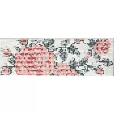 Serenissima Cir Docklands White Inserto S/1 Flowers 10 8.6x26.2