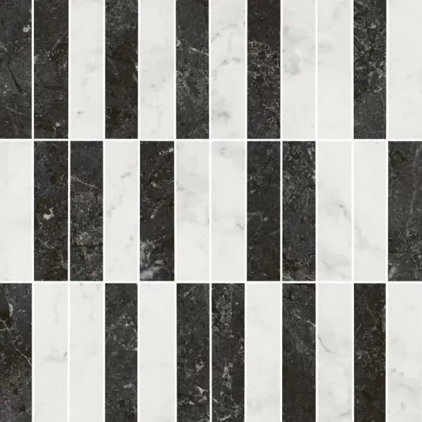 Kerama Marazzi Тубкаль KMD2MSA003BR Микс Чёрный Белый Глянцевый Обрезной 30x30