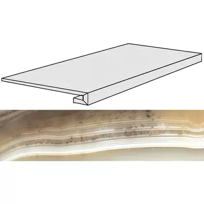 Rex Ceramiche Alabastri Di Rex 739917 Bamboo Gradino 33x120
