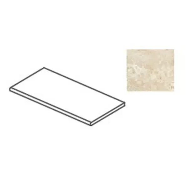 Impronta italgraniti I Travertini TR04GT2 Beige Cross Cut Gradone Toro 33x120