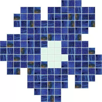 Bisazza Decori 20 06001209VL Fiore Blu Piccolo 32x32