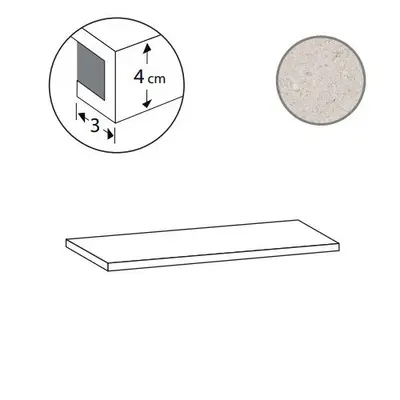 Sant Agostino Silkystone CSAGASES12 Ang Gradone Sx Greige 33x120