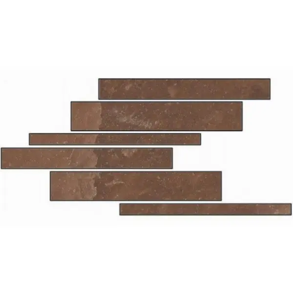 Cerim Ceramiche Rock salt of cerim 766755 Hawai Red Listello Sfalsato Mix 15x60