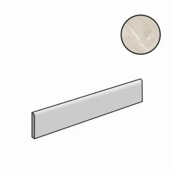 Cerim Ceramiche Elemental Stone 767179 White Limestone Nat Battiscopa 4,6x60