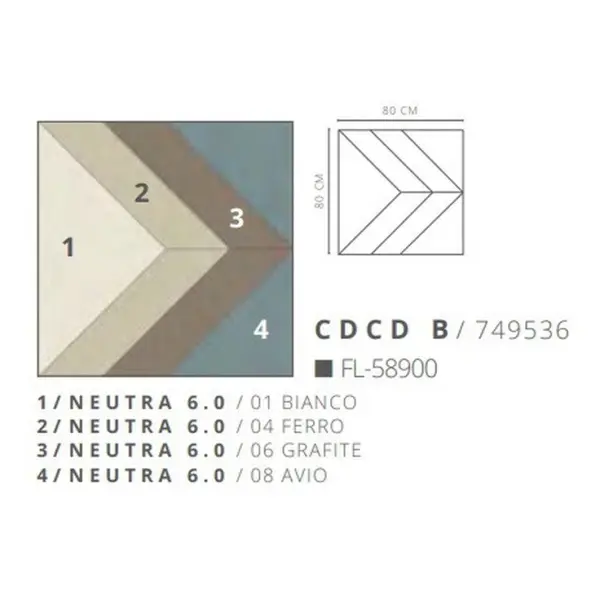 Casa Dolce Casa Magnum Decori 749536 CDCD/B 6mm 80x80
