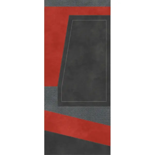 Tonino Lamborghini Korium 167542 Anthracite Red Diagonal C 120x280 - керамическая плитка и керамогранит