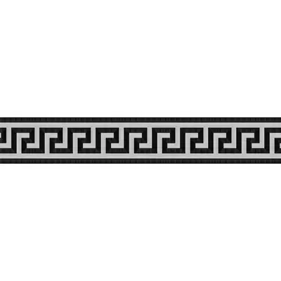 Versace Meteorite 47101 Fascia Greca Naturale Nero/Pla 9,8x60