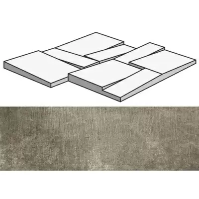Rex Ceramiche Matieres 755944 Gris Mod Muretto 3D 30x30