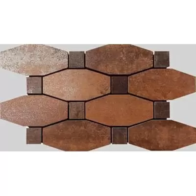 Apavisa Metal 8431940076503 Copper Lappato Mosaic Blend 13.8x25.75