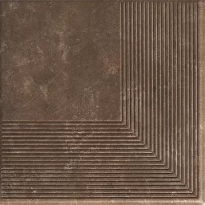 Grupa Paradyz Ilario Brown Corner Stair Tread 30x30