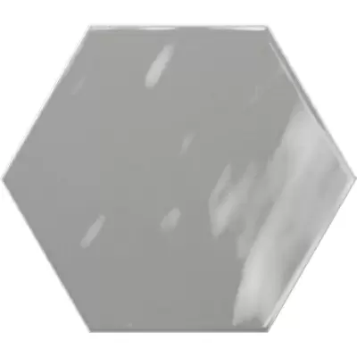 Ribesalbes Geometry Hex Grey Glossy 15x17.3