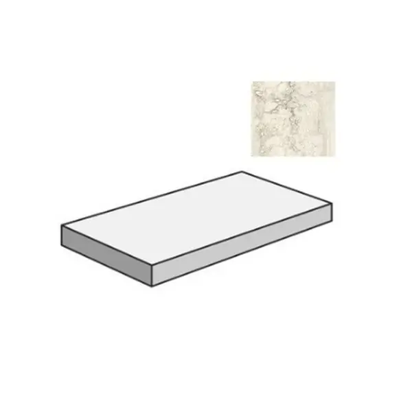 Sant Agostino Invictus CSAGDIPR12 Gradone Angolare Dx Pearl 33x120