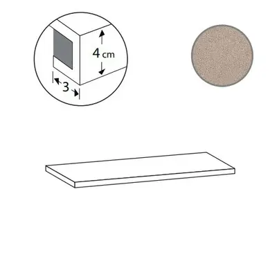 Sant Agostino Silkystone CSAGASUS12 Ang Gradone Sx Taupe 33x120
