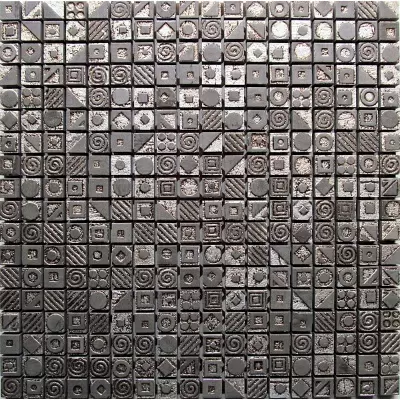 Petra Antiqua Mosaico Su Rete Heron Silver 30.5x30.5