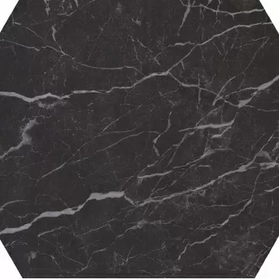 Casalgrande Padana Marmoker СП546Р Nero Creta Lucido ottagono 59x59