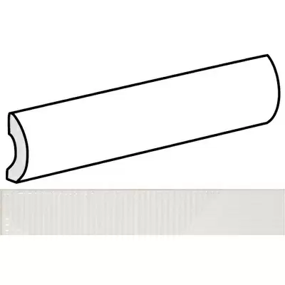 Equipe Fragments 23902 Pencil Bullnose White Matt 3x20