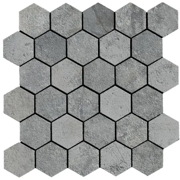 La Fabbrica Ceramiche Jungle Stone 154311 Esagona Silver 28x29