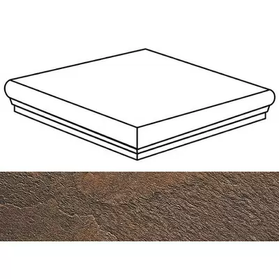 Casalgrande Padana Mineral Chrom 6924964 Angolare Brown 33x30