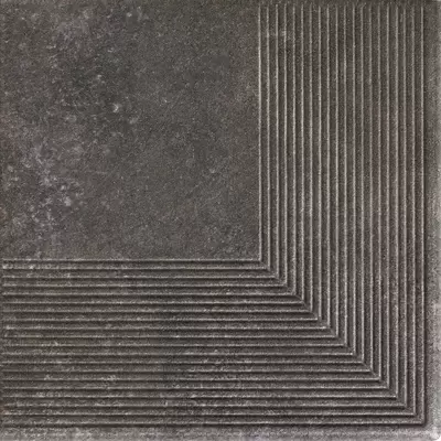 Grupa Paradyz Viano Antracite Corner Stair Tread 30x30