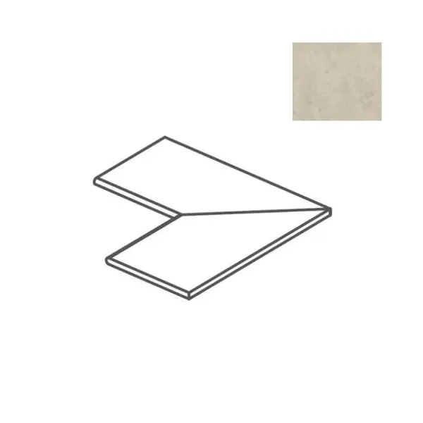 Impronta italgraniti Calcis CL03AE8S Angolare Esterno Costa Lucida 45° Visone 40x80 - керамическая плитка и керамогранит