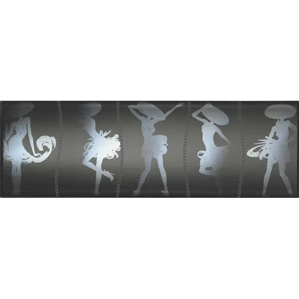 EdilCuoghi Ceramiche Reflexe Noir Fascia Petite Dame 20x60