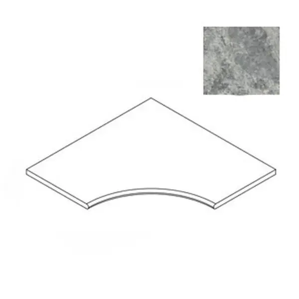 Atlas Concorde Russia Forte Dei Marmi Quark 620090001093 Persian Grey Bordo Angolare Round 30 60x60