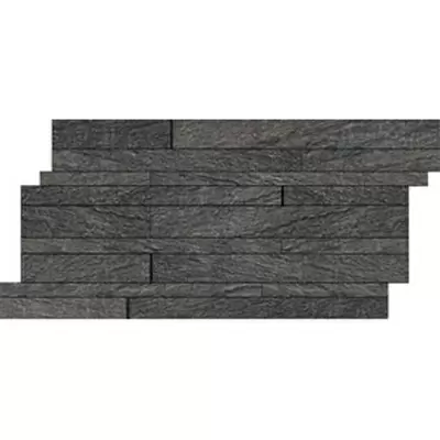 Keope Quartz Muretti Percorsi Black 10.5x45