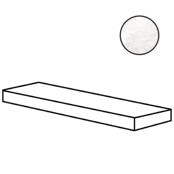 Sadon Ardesie J87260 Gradino Costa Retta Dx White 33x120