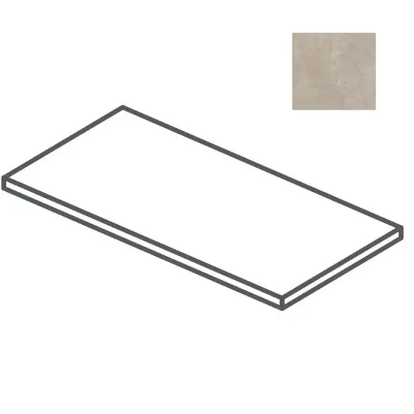 Impronta italgraniti Calcis CL04G8A Gradone Assemblato Corda 40x80 - керамическая плитка и керамогранит