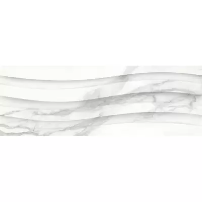 Ricchetti Marble Boutique 0541522 Wave Stat White Rt 30x90